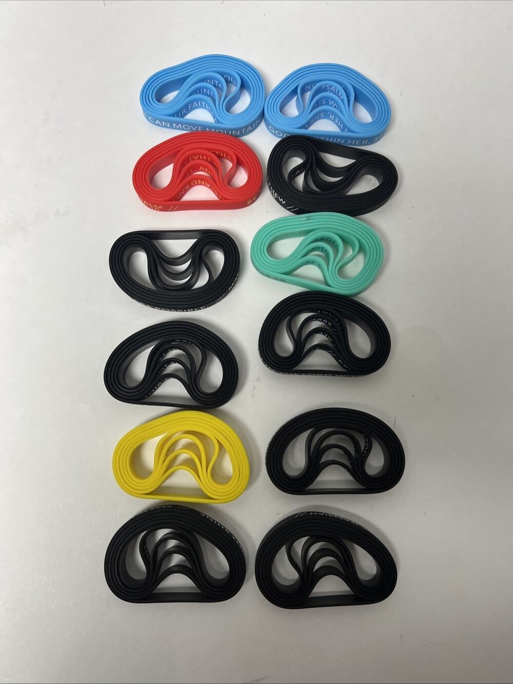 60pc Bible Verses Silicone Bracelets Wristbands Bulk Assorted Colors Faith Lot